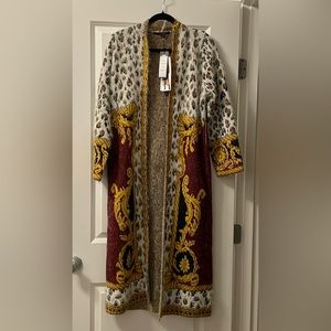 Max Sport Long Leopard Duster Cardigan Size S